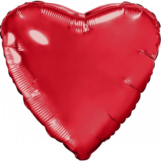 Шар (19''/48 см) Сердце, Красный, 1 шт. 
